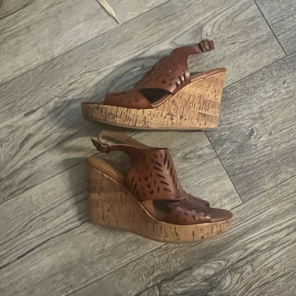 Maurice’s brown sandal wedges, size 8.5